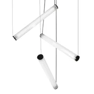 Lampy sufitowe - Lampa zwisająca Como 1238 Zuma LED 64W 2700-6500K tubki przezroczysty tytanowy - miniaturka - grafika 1