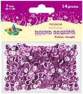 Dekoratorstwo - Titanum Cekiny okrągłe metaliczne średnicy 7mm 14g RÓŻOWE CRAFT-FUN CM6P 260080 6957 - miniaturka - grafika 1