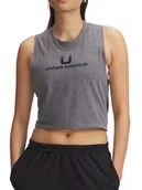 Koszulki i topy damskie - Under Armour Top funkcyjny w kolorze szarym - miniaturka - grafika 1