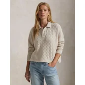 Swetry damskie - POLO RALPH LAUREN Wełniany sweter | Cropped Fit | z dodatkiem kaszmiru - miniaturka - grafika 1