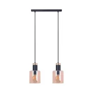 Lampy sufitowe - Alto lampa wisząca 2xE27 czarna/bursztynowa K-5256 - miniaturka - grafika 1