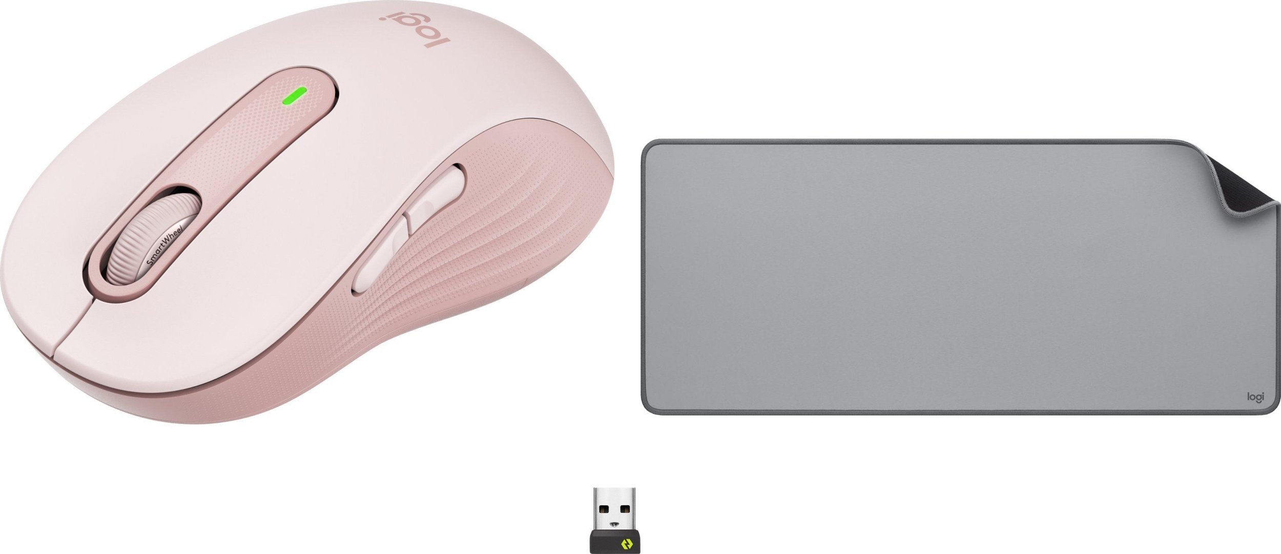 Logitech M650 L Różowy 910-006237 + Studio Series - MID GREY 956-000052