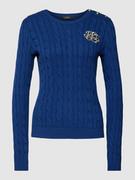 Swetry damskie - Sweter z dzianiny z prążkowanymi wykończeniami - miniaturka - grafika 1