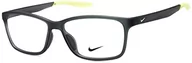 Oferty nieskategoryzowane - NIKE Unisex Nike 7118 okulary przeciwsłoneczne, matowe, ciemnoszare/Volt, 55 - miniaturka - grafika 1