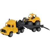 Samochody i pojazdy dla dzieci - Zestaw pojazdów PLASTO Holownik z koparką 1645 - miniaturka - grafika 1