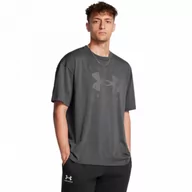 Koszulki sportowe męskie - Męski t-shirt z nadrukiem Under Armour UA M Hw Os Branded Ss - szary - UNDER ARMOUR - miniaturka - grafika 1