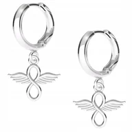 Kolczyki - Kolczyki srebrne Nieskończoność 925 - miniaturka - grafika 1