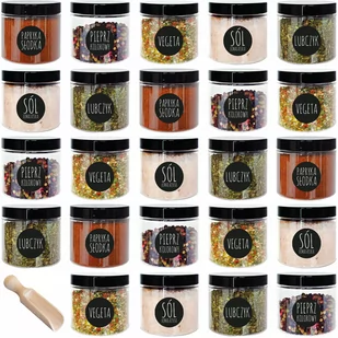 200 ml 24szt. Pojemnik etykiety przyprawy 108 - Etykiety do drukarek - miniaturka - grafika 1