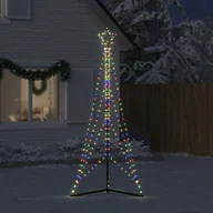Oświetlenie świąteczne - vidaXL Oświetlenie choinkowe 483 LED wielokolorowe 240 cm - miniaturka - grafika 1