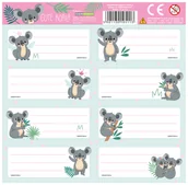 Szkolne artykuły papiernicze - Derform, Naklejki Na Zeszyty, Koala - miniaturka - grafika 1