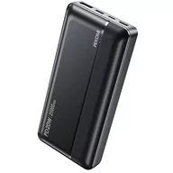 Powerbanki - WEKOME WP-04 Pop Digital Series - Power bank 20000 mAh Fast Charging USB-C PD 20W + USB-A QC3.0 18W (Czarny) - miniaturka - grafika 1