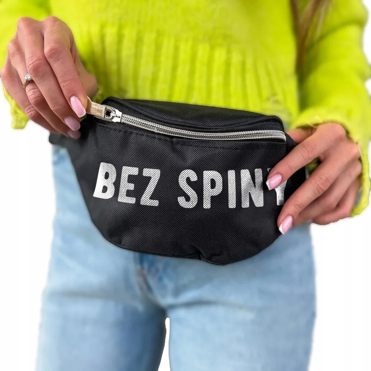 NERKA BIODROWA TORBA BEZ SPINY CZARNA MIX WZORY