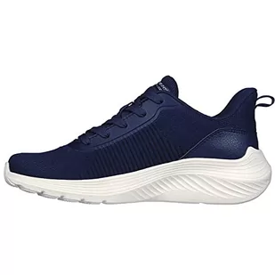 Skechers Damskie tenisówki BOBS Squad Waves, Navy Engineered Knit, 4 UK, Dzianina granatowa, 37 EU - Trampki damskie - miniaturka - grafika 1