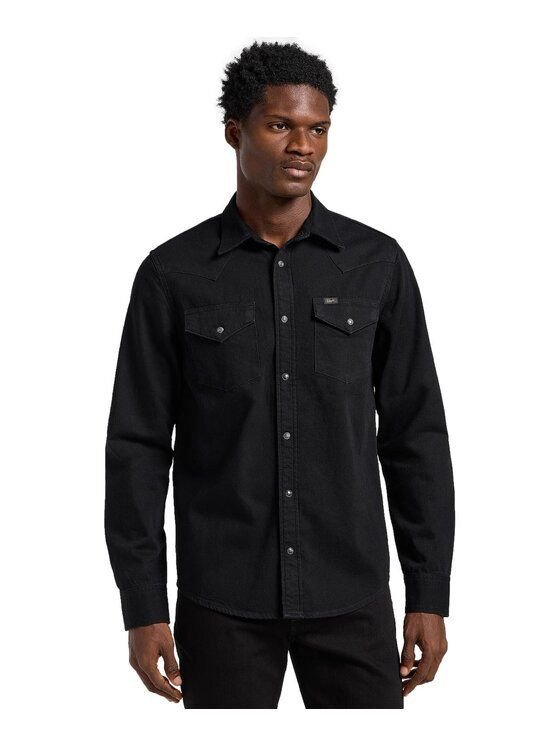 camicie uomo lee 112363913 regular western black