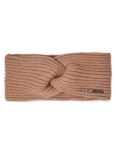 Calvin Klein Opaska materiałowa Ck Must Logo Twisted Headband K60K611400 Fioletowy - Czapki damskie - miniaturka - grafika 1