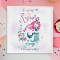 Pamiątka Pierwszej Komunii Świętej - ALBUM NA ZDJĘCIA PREZENT DLA DZIEWCZYNKI Z IMIENIEM SYRENKA - miniaturka - grafika 1