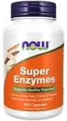 Suplementy naturalne - Now Foods Super Enzymes - Enzymy trawienne (180 kaps.) - miniaturka - grafika 1