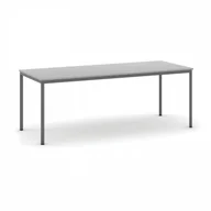 Stoły - B2B Partner Stół do jadalni 2000 x 800 mm, blat szary, nogi ciemnoszare 555711 - miniaturka - grafika 1