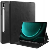 Etui do tabletów - ETUI do Samsung Galaxy Tab S9 Plus FE Plus 12.4 cali LEATHER CASE PEN czarn Case Obudowa Pokrowiec Futerał - miniaturka - grafika 1