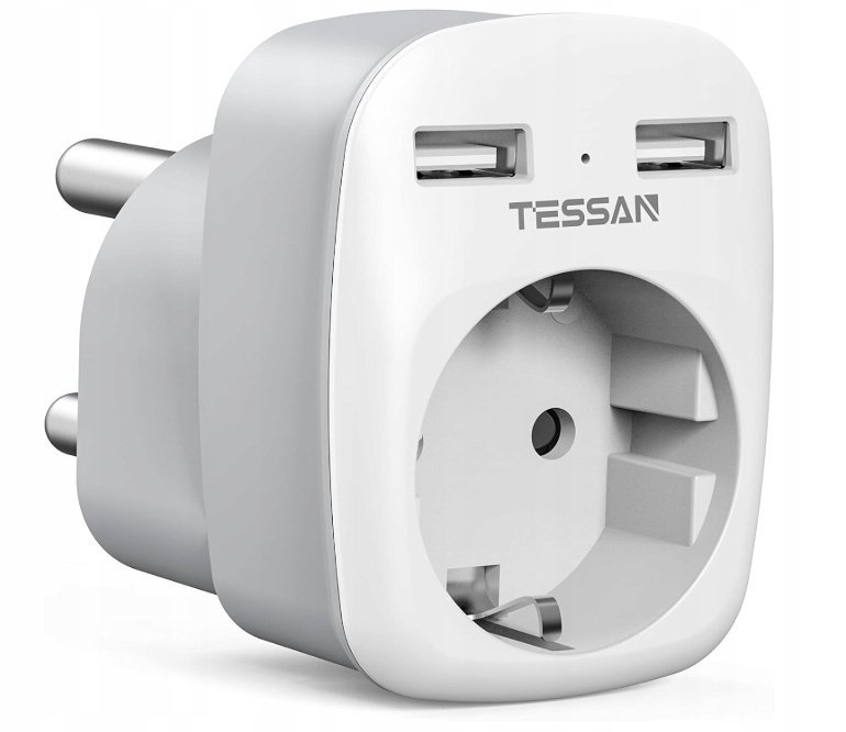 Adapter Podróżny TESSAN Republika Południowej Afryki z USB POWYSTAWOWY