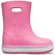 Kalosze damskie - Crocs kalosze dla dzieci Crocband Rain Boot Kids różowe 205827 6QM - miniaturka - grafika 1