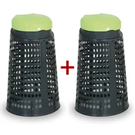 Kosze na śmieci - B2B Partner Plastikowy kosz na śmieci na odpadki na worki 120L - 1+1 GRATIS 777035 - miniaturka - grafika 1