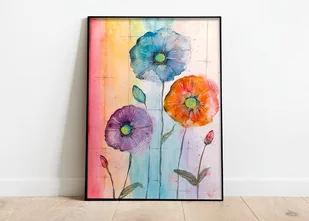 Oryginalna akwarela. Kwiaty 30x40cm - Obrazy i zdjęcia na płótnie Oryginalna akwarela. Kwiaty 30x40cm - Obrazy i zdjęcia na płótnie - miniaturka - grafika 1