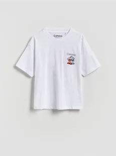 Reserved - T-shirt oversize Cuphead - biały - Koszulki dla chłopców - miniaturka - grafika 1