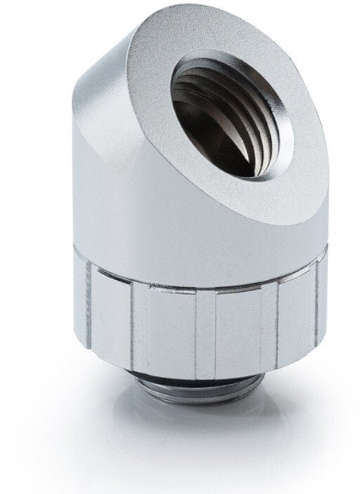 BitsPower Artemis 45 Grad Fitting - obrotowy, srebrny piaskowany BPM-AT45R-SL