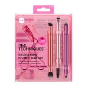 Pędzle do makijażu - Real Techniques Zestaw Double Time Retractable Brush Set - miniaturka - grafika 1