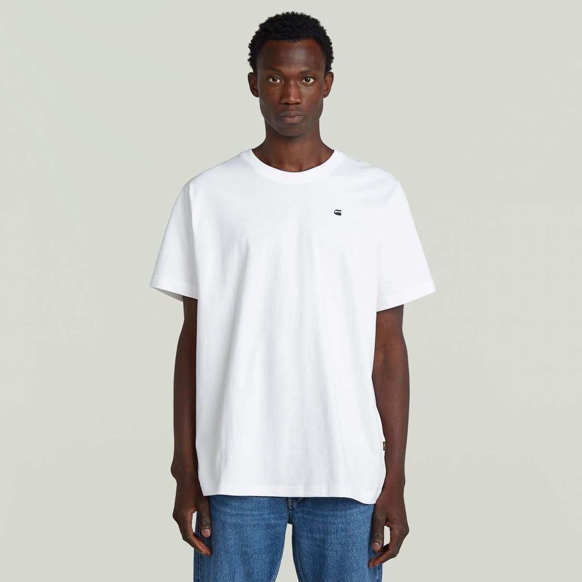 t-shirt uomo g-star d26839 c784 back photo h750 white denim