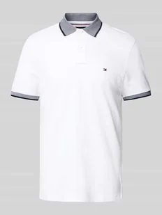 Koszulka polo o kroju regular fit z mieszanki bawełny i lnu - Koszulki męskie - miniaturka - grafika 1