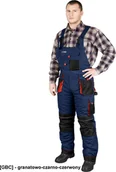 Odzież robocza - R.E.I.S. LHFMNWB - spodnie ochronne ogrodniczki ocieplane - granatowo-czarno-czerwony M - miniaturka - grafika 1