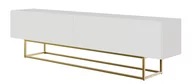 Szafki RTV - Szafka RTV Veldio 175 cm Biała na złotych nogach - miniaturka - grafika 1