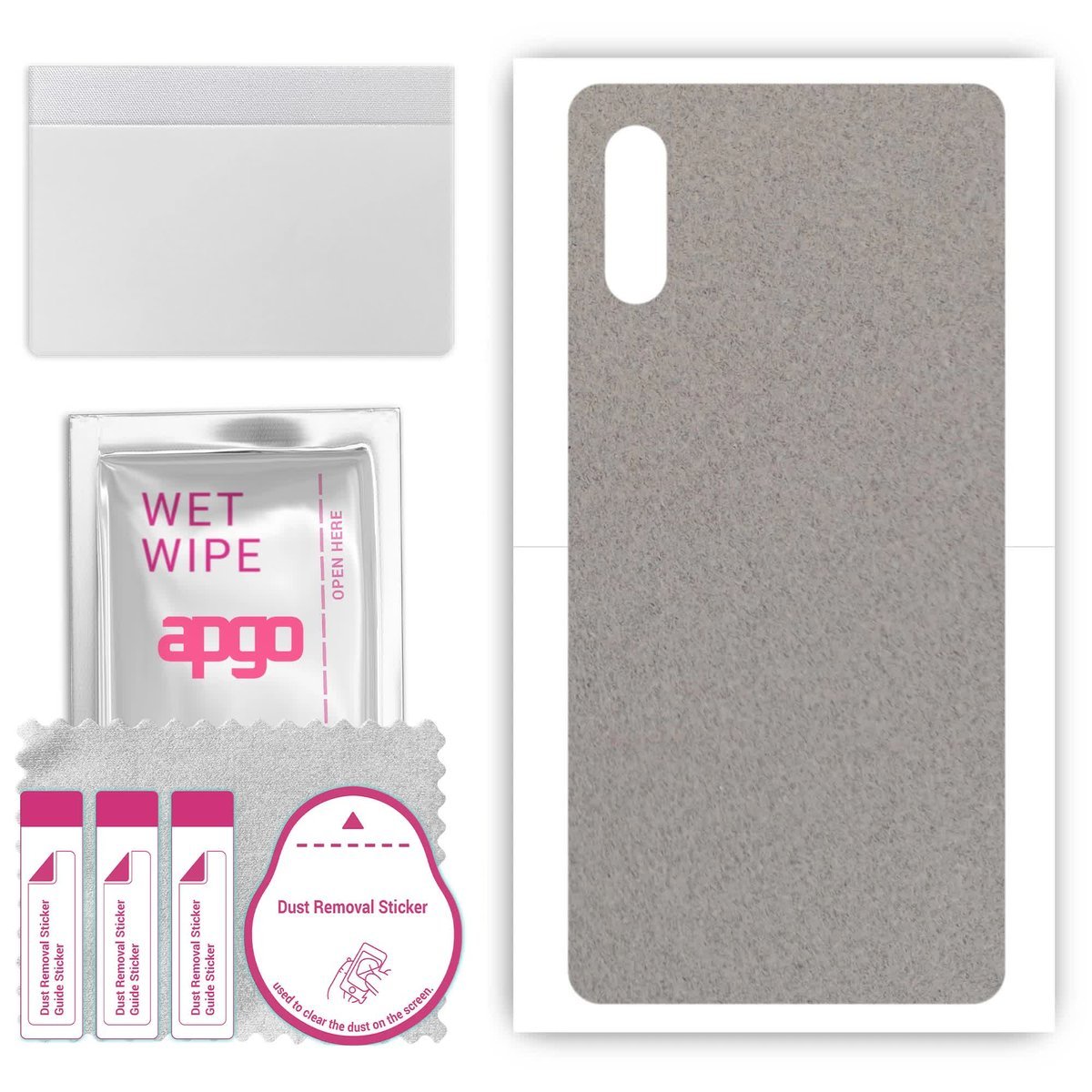 Folia naklejka skórka strukturalna na TYŁ Zamsz do Sony Xperia Ace II SO-41B - Zamsz Szary - apgo SKINS