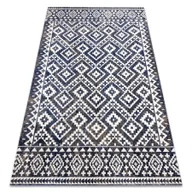 Dywany - Dywan nowoczesny MUNDO E0561 romby, zygzak 3D outdoor / beż niebieski 140x190 cm - miniaturka - grafika 1