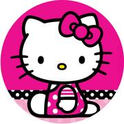Urodziny dziecka - Dekoracyjny opłatek tortowy Hello Kitty - 20 cm - miniaturka - grafika 1