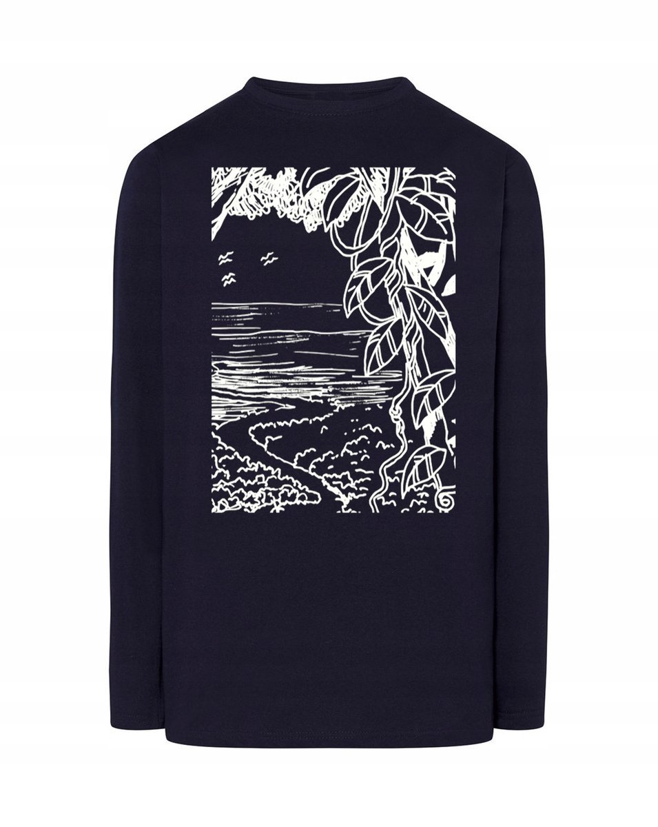 Longsleeve męski FAJNY nadruk DŻUNGLA r.XL
