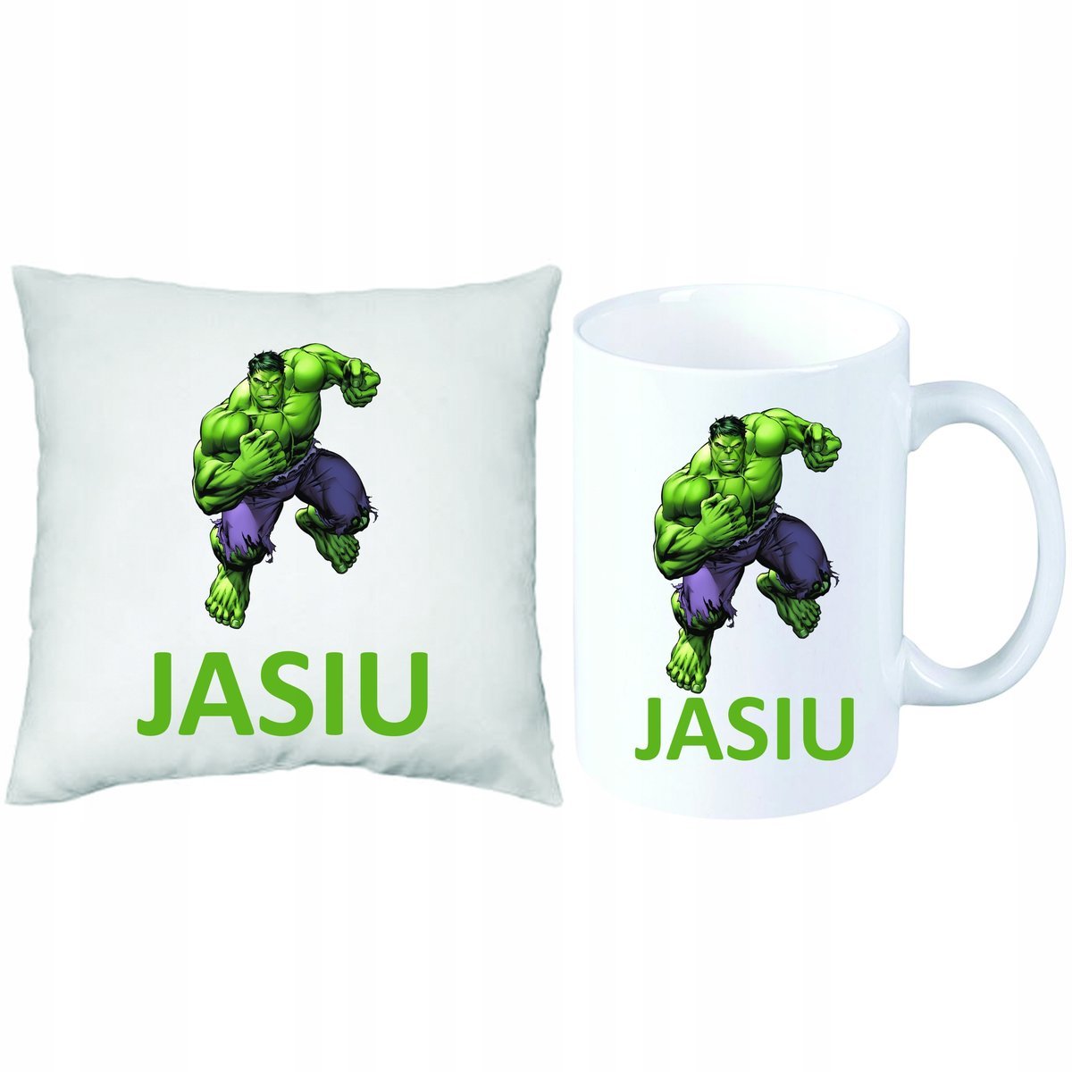HULK Avengers ZESTAW PREZENT PODUSZKA + KUBEK+IMIĘ