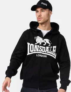 Bluza LONSDALE KRAFTY czarna rozpinana-XXL - Bluzy męskie - miniaturka - grafika 1