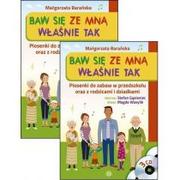 Materiały pomocnicze dla nauczycieli - Baw się ze mną właśnie tak. Piosenki do zabaw w przedszkolu oraz z rodzicami i dziadkami. Książka + 3 CD - Małgorzata Barańska - miniaturka - grafika 1