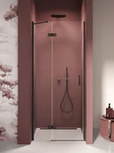 Ścianki i drzwi prysznicowe - Drzwi prysznicowe uchylne lewe kolor czarny 100 cm D-0860A New Trendy Nesta Black - miniaturka - grafika 1