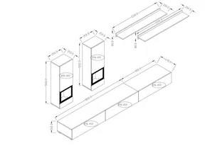 Meblościanka do salonu Baros 10 - schiefer - Meblościanki - miniaturka - grafika 4
