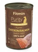 Mokra karma dla psów - Fitmin Dog Purity tin PUPPY Salmon with Chicken 400 g - miniaturka - grafika 1