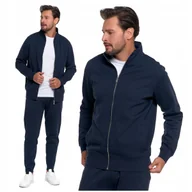 Bluzy męskie - BLUZA MĘSKA Dresowa Rozpinana ze Stójką Gładka z Kieszeniami MORAJ XXL - miniaturka - grafika 1