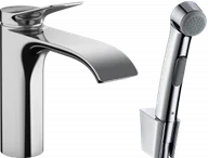 Baterie umywalkowe - Hansgrohe 75210000 Vivenis Jednouchwytowa bateria umywalkowa z g$401wk$402 Bidette i w$403em 160 cm chrom - miniaturka - grafika 1