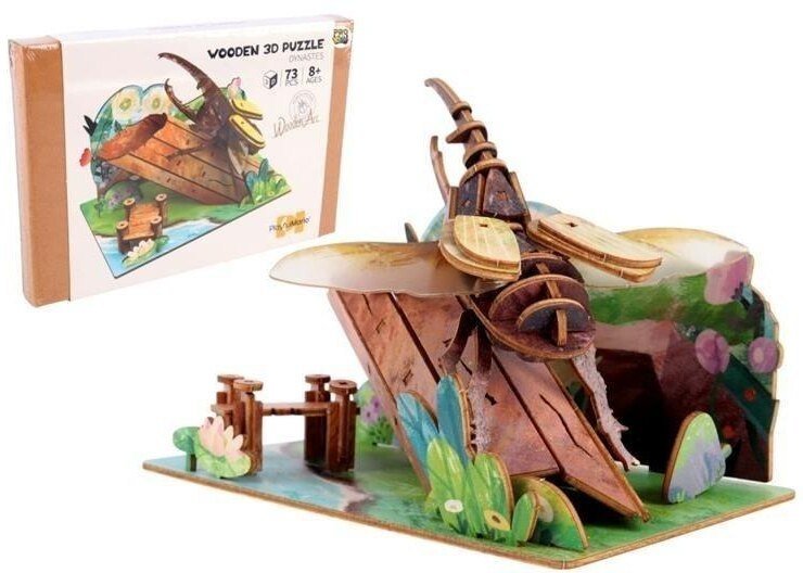 Pro Kids Puzzle 3D drewniany chrząszcz na drzewie
