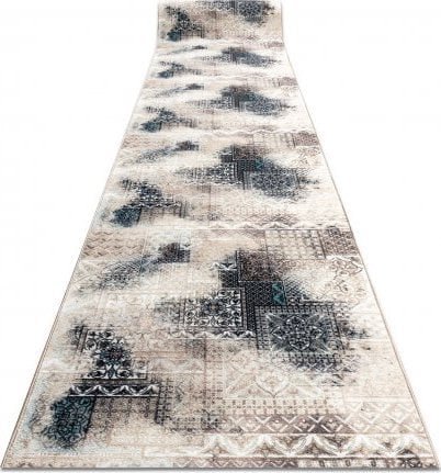 Dywany Łuszczów CHODNIK podgumowany PATCHWORK vintage guma beż 80 cm, 80x1150 cm