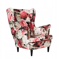 Fotele - Fotel uszak skandynawski Ari Print Family Meble - miniaturka - grafika 1