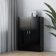 Regały - VidaXL Szafka na książki, czarna, 82,5 x 30,5 x 115 cm, płyta wiórowa 802715 VidaXL - miniaturka - grafika 1